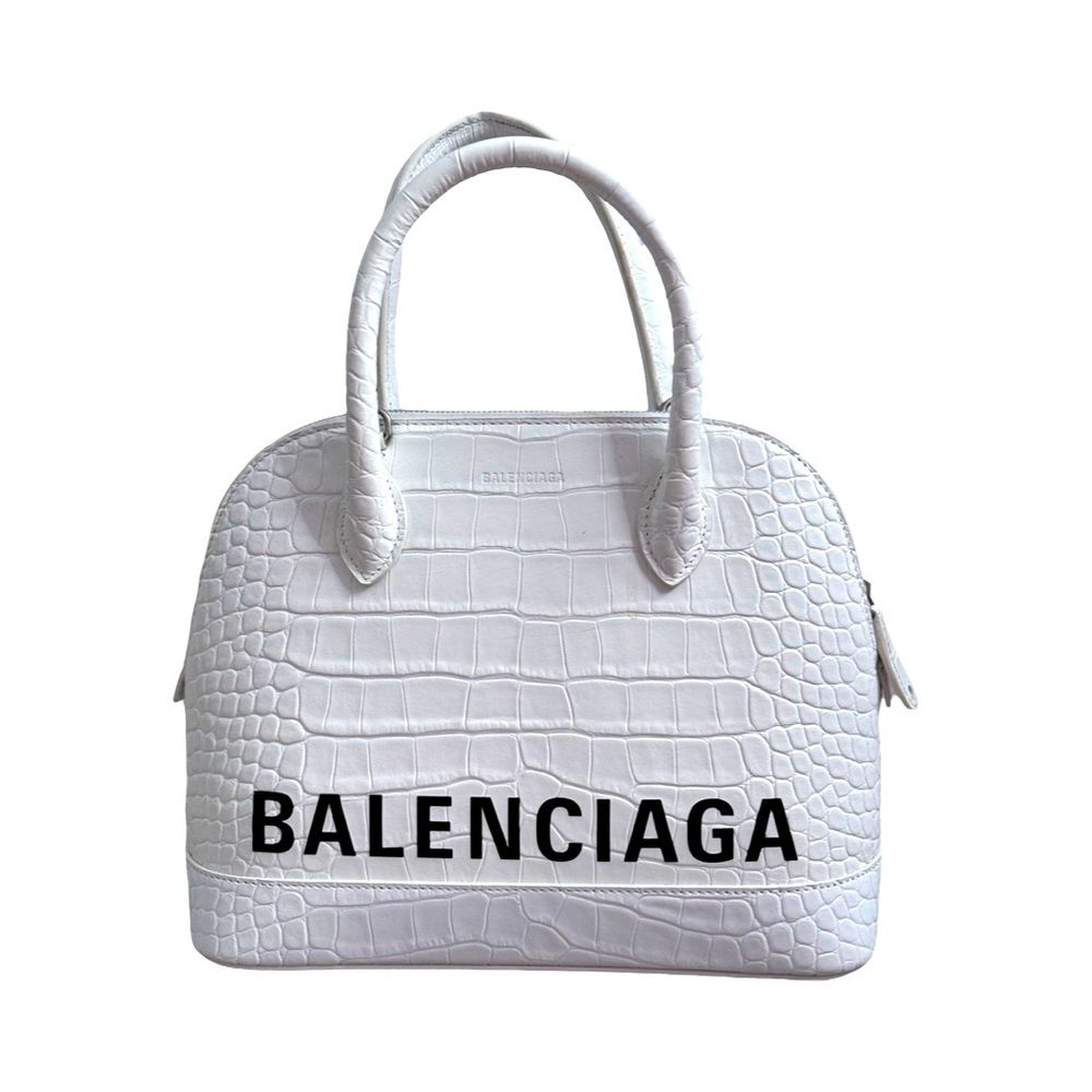 Balenciaga VILLE Crocodile Leather Top Handle bag- Medium
